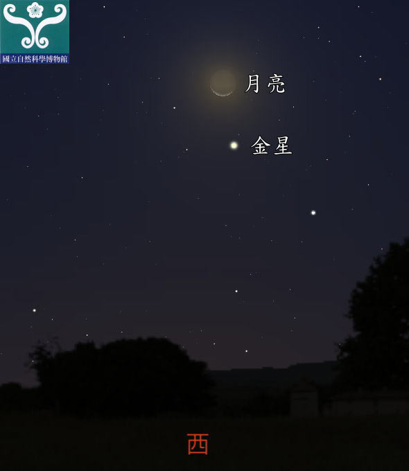 圖六 金星合月。