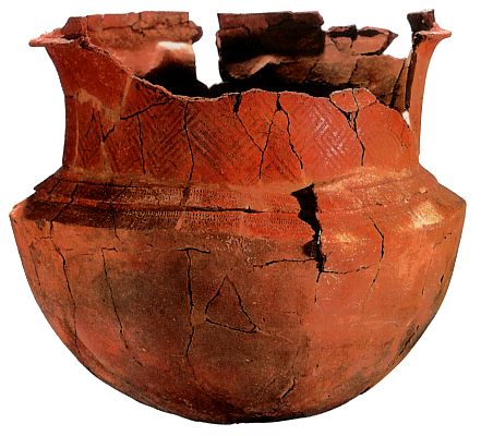 Reconstruction of Lapita pottery. (Bahn, 2000:191)