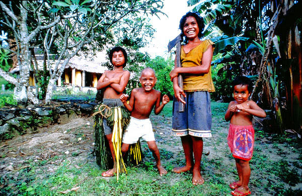 Children on Yap Island, Micronesia.