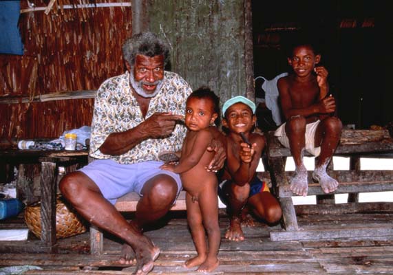 Residents of Bismarck Archipelago, Melanesia.