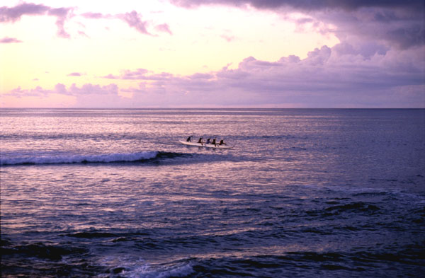 Sailors in the Pacific Ocean.