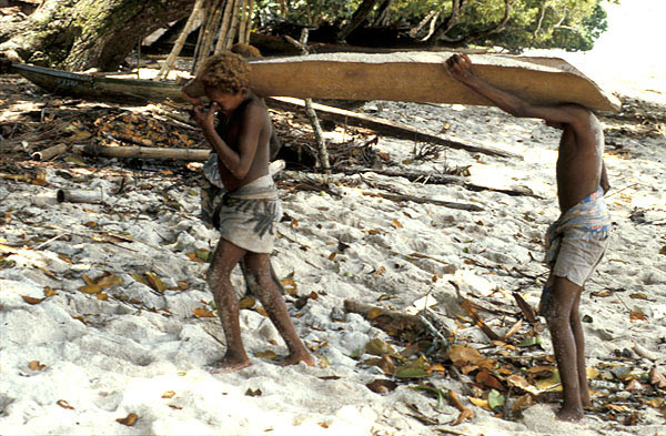 Young men of Tabar Island, Papua New Guinea.
